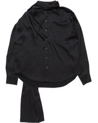 Acne Studios - Satinbluse im Layering-Look - Lyst