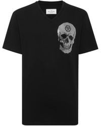 Philipp Plein - ビジュースカル Vネックtシャツ - Lyst