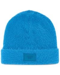 Fendi - Hellblaue Beanie Mit Logo-Patch - Lyst