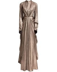 Gemy Maalouf - Draped Long-Sleeve Maxi Dress - Lyst