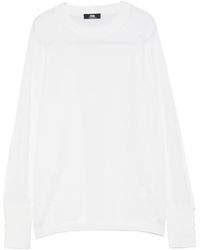 Alpha Studio - Button-Cuff Long-Sleeve Sweater - Lyst