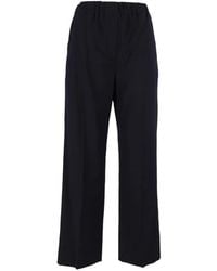 Weekend by Maxmara - Stretch Wool Flannel Trousers - Lyst