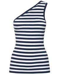 Michael Kors - Haut Rayé À Design Asymétrique À Une Épaule - Lyst