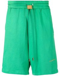 Buscemi - Embroidered-Logo Cotton Track Shorts - Lyst