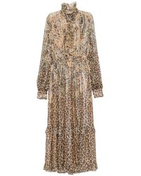 Etro - Paisley Leopard-Print Maxi Dress - Lyst