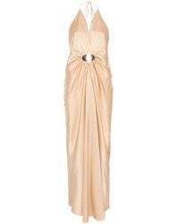 SIMONA CORSELLINI - Halter-Neck Maxi Dress - Lyst