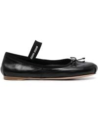 Miu Miu - Flat-Heeled Ballerina Shoes For By - Lyst