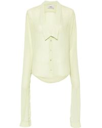 Coperni - Semi-sheer Open-collar Shirt - Lyst