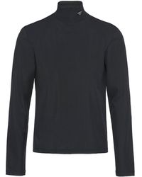 Prada - T-shirt a maniche lunghe con applicazione - Lyst
