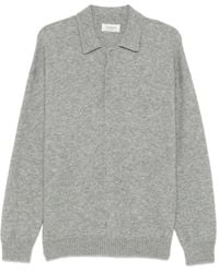 Laneus - Brushed-Finish Polo Sweater - Lyst