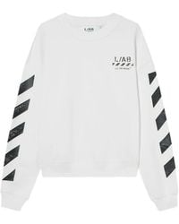 LAB C.O. OFF WHITE - X L/Ab Diagonal Motif Logo-Print Sweater - Lyst