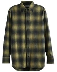 Balenciaga - Check-Pattern Button-Down Shirt - Lyst