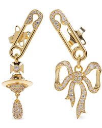 Vivienne Westwood - Safety-Pin Bow-Pendant Earrings - Lyst