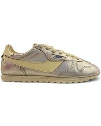 Autry - Windspin Laminated Leather Sneakers - Lyst