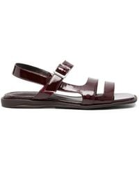 SERGIO MORETTI FIRENZE - Patent Buckle-Fastening Sandals - Lyst