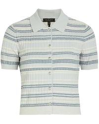 Rag & Bone - Karina Striped Short-Sleeve Cardigan - Lyst