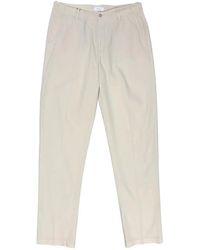 Boglioli - Herringbone-Pattern Cotton Trousers - Lyst