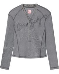 Miss Sixty - Button-Down Logo T-Shirt - Lyst