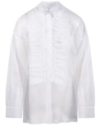 P.A.R.O.S.H. - Ruffle-Detail Shirt - Lyst