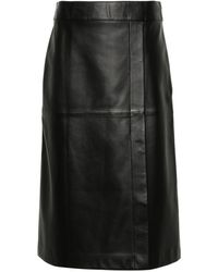 JOSEPH - Sèvres Leather Midi Skirt - Lyst