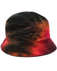 DSquared² - Tie-Dye Embroidered-Logo Bucket Hat - Lyst