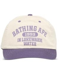 A Bathing Ape - Casquette À Logo Imprimé - Lyst