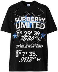 Burberry - T-shirt con stampa grafica - Lyst