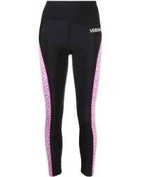 Versace - La Greca High-Waisted Leggings - Lyst
