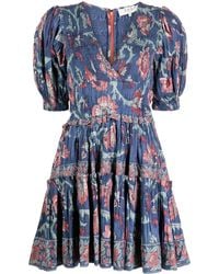 Sea - Vestido corto Rory con manga farol - Lyst