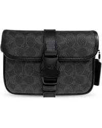 COACH - League Logo-Patterned Shoulder Bag - Lyst