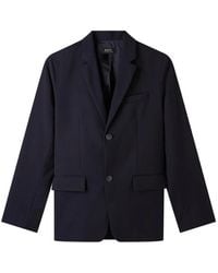 A.P.C. - Harry Single-Breasted Wool Jacket - Lyst