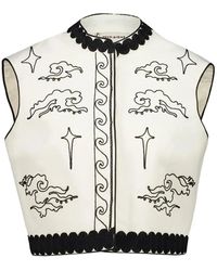 Zeus+Dione - Star Embroidered Sleeveless Vest - Lyst
