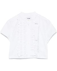 MSGM - Hemd Mit Rüschen - Lyst
