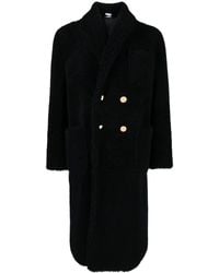 Thom Browne - Shearling Double-breasted Button Coat - Lyst