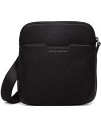 ARMANI EXCHANGE - Logo-Print Pebbled Messenger Bag - Lyst