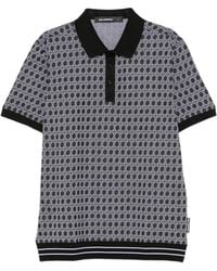 KARL LAGERFELD - Monogram-Pattern Polo Shirt - Lyst