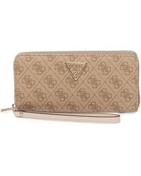 Guess - Laurel 4G Monogram-Print Logo-Plaque Wallet - Lyst