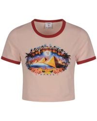 CASABLANCA - Pyramid Tourism Graphic-Print T-Shirt - Lyst