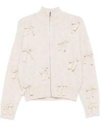Aniye By - Reißverschluss-Cardigan mit Schleife - Lyst
