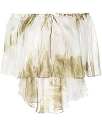 Bambah - Off-Shoulder Tie-Dye Blouse - Lyst