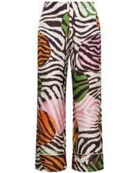 Maliparmi - Pantalon À Imprimé Graphique - Lyst