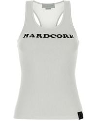 Stella McCartney - Hardcore Slogan Cotton Tank Top - Lyst