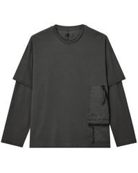 Izzue - Layered-Sleeve Zip-Pocket T-Shirt - Lyst