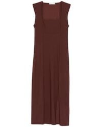 Patrizia Pepe - Square-Neck Midi Dress - Lyst