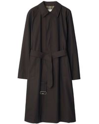 Burberry - Belted Changeant-cotton Car Coat - Lyst