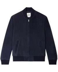 Sandro - Zip-Up Suede Jacket - Lyst