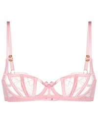 Agent Provocateur - Rozlyn Picot-trim Sheer-lace Bra - Lyst