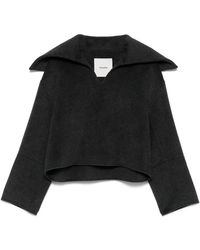Nanushka - Oversize-Collar Sweater - Lyst