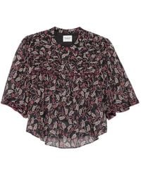 Isabel Marant - Floral-Print Ruffled Blouse - Lyst