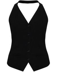 Lisa Yang - Immy Halterneck Button-Up Top - Lyst